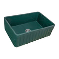 Fiamma Model: RVL2100EG Ruvati 30 x 20 inch Fireclay Reversible Farmhouse Apron-Front Kitchen Sink Single Bowl – Emerald Green – RVL2100EG