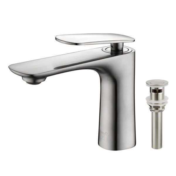 Oakland Single Handle Bathroom Sink Faucet with Pop Up Drain in Brushed Nickel Model# KSB1106BN