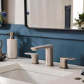 Lanai Model: RVF5237BN Ruvati Lanai Two Handle Widespread Modern Rectangular Square Bathroom Faucet in Brushed Nickel – RVF5237BN