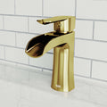 VIGO - Paloma Single Hole Single Handle Open Front Bathroom Faucet In Matte Brushed Gold Model# VG01041MG