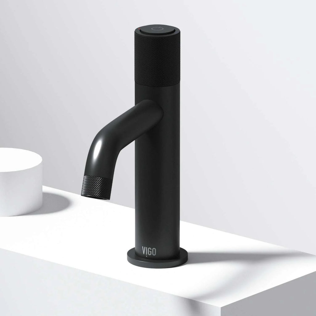 VIGO - Apollo Single Hole Bathroom Faucet In Matte Black Model# VG01048MB