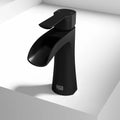 VIGO - Paloma Single Hole Single Handle Open Front Bathroom Faucet In Matte Black Model# VG01041MB