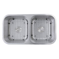 Nantucket Sinks 32-1/2" Double Bowl Equal Undermount Stainless Steel Kitchen Sink, 16 Gauge  Model# NS10i-16