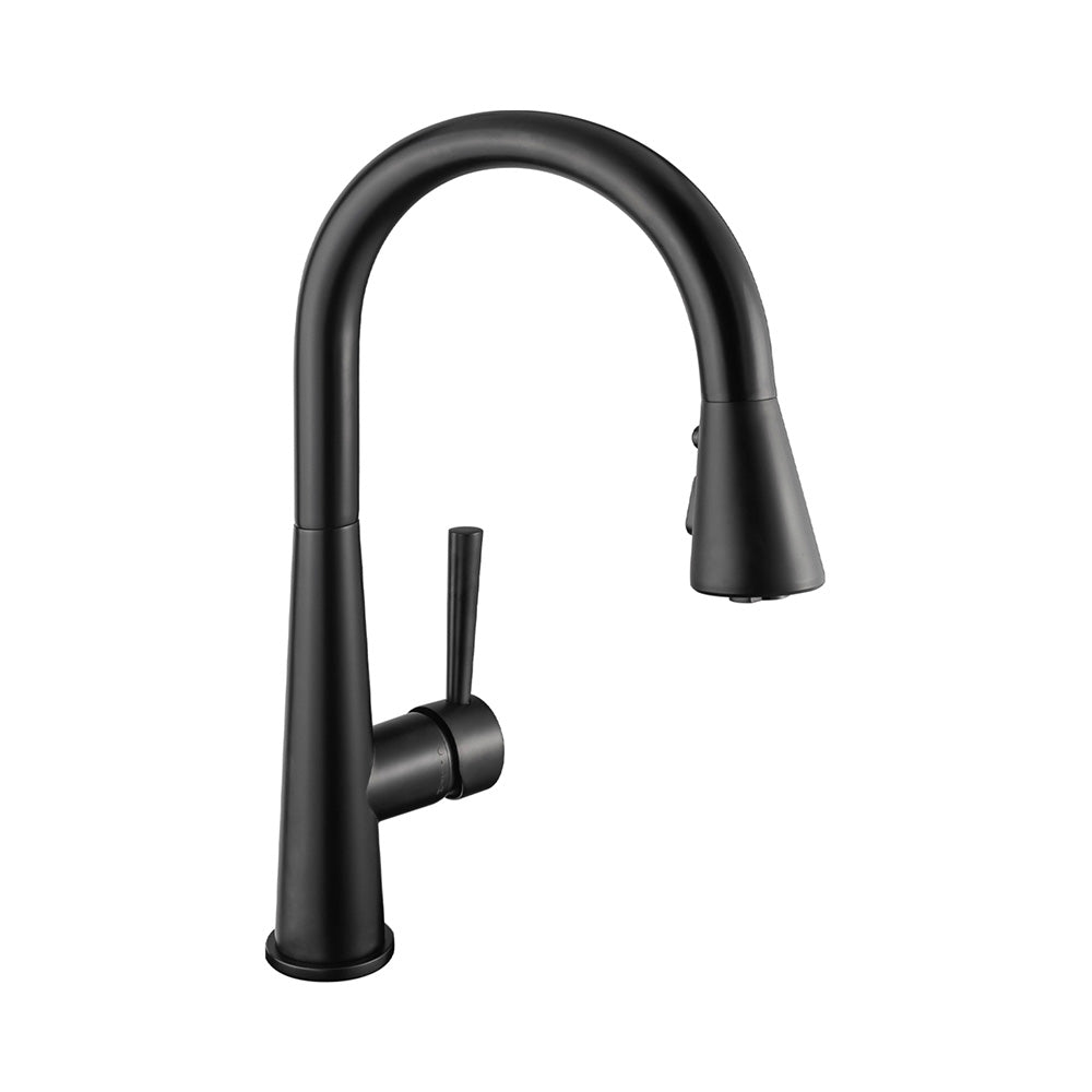 Single Handle Pull-Down 1 Hole Kitchen Faucet in Matte Black Model# KSK1123MB