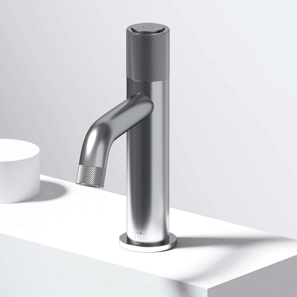 VIGO - Apollo Single Hole Bathroom Faucet In Brushed Nickel Model# VG01048BN