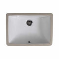 Oakland 16″ x 11″ White Rectangular Undermount Ceramic Bathroom Sink with Overflow Drain – Model# LVU1611-W