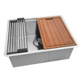 Alto Model: RVU6327 Ruvati 27 x 19 x 12 inch Deep Laundry Utility Workstation Sink Undermount 16 Gauge – RVU6327