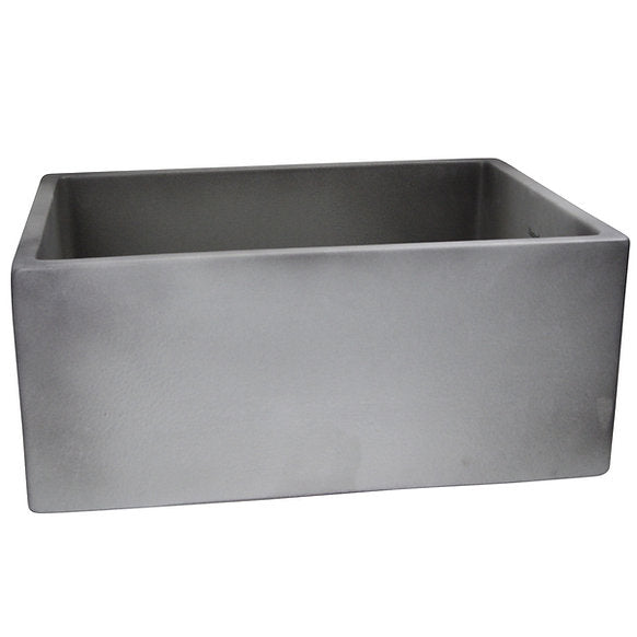 Nantucket Sinks - 23" Farmhouse Fireclay Sink With A Glazed Finish In Concrete Model# FCFS2418S-Concrete