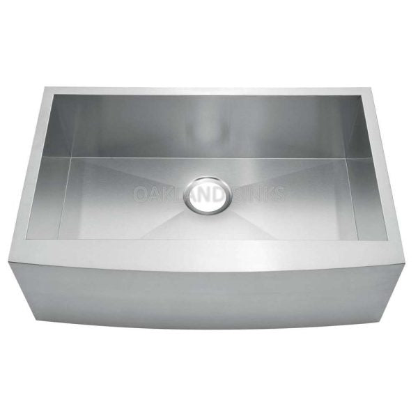 Oakland 27″ Zero Radius, Farmhouse 16 Gauge Stainless Steel Single Bowl Kitchen Sink Model# KSF272010S