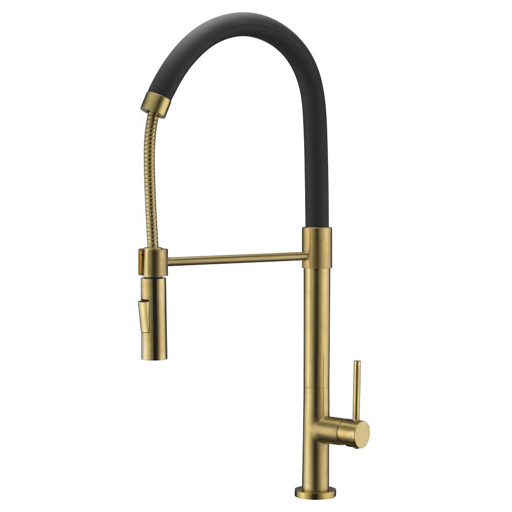 Dawn Single-Lever with Two Functions Pull-Out Spray Faucet, Matte Gold Model# AB50 3732MAG