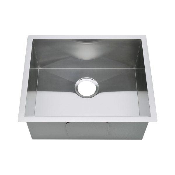 22″ Zero Radius Undermount Single Bowl Stainless Steel Kitchen Sink - Model #KSH22189S