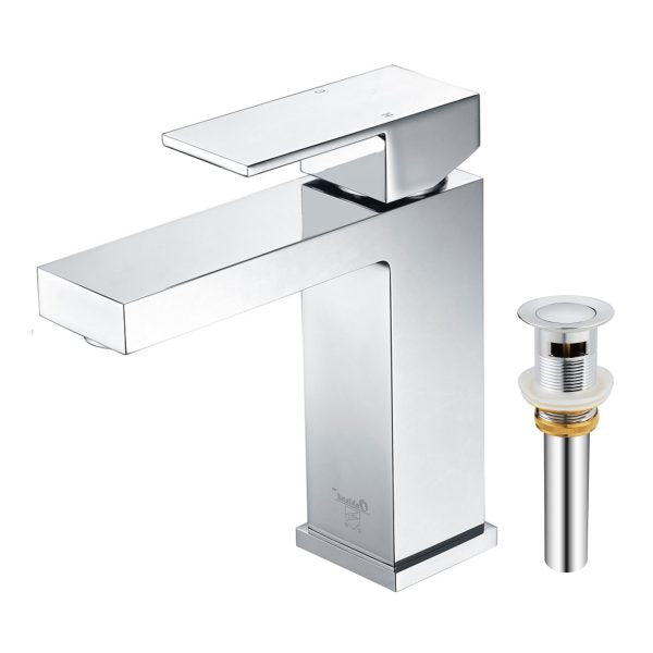 Oakland Single Handle 1 Hole Bathroom Sink Faucet with Pop Up Drain Model# KSB1112C