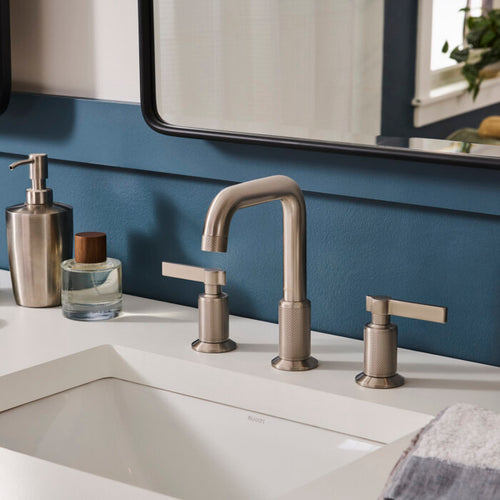 Barolo Model: RVF5236BN Ruvati Barolo Two Handle Widespread Art Deco Transitional Bathroom Faucet in Brushed Nickel – RVF5236BN