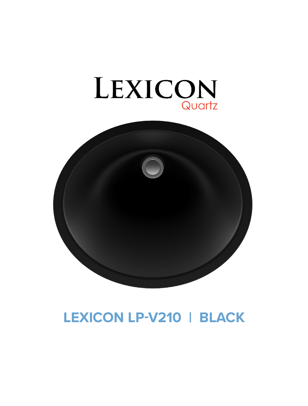 Lexicon Platinum V210 Quartz Composite Oval Vanity Sink Model# V210