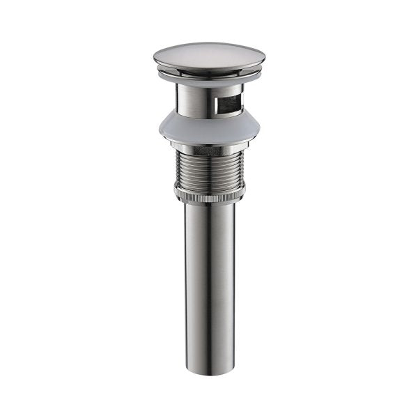Oakland Bathroom Sink Drain Push Style Pop-Up with Overflow in Brushed Nickel Finish Model# KSPOP-03