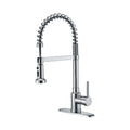 Single Handle 1 Hole Pull-Down Kitchen Faucet with Spring in Chrome Model# KSK1115C