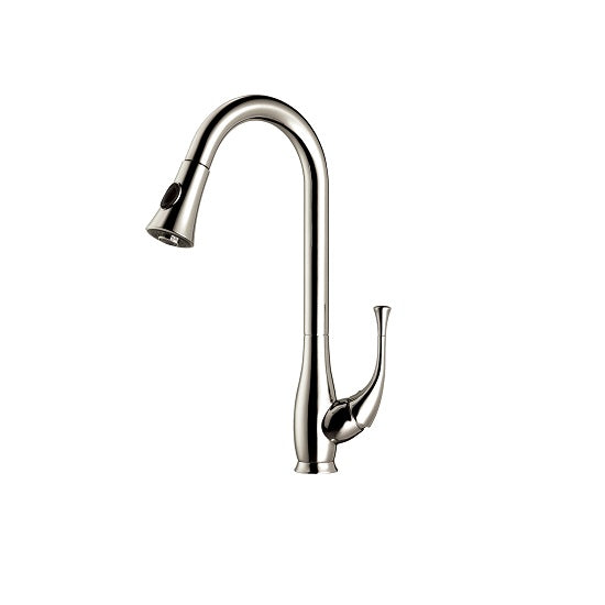 Dawn Single-Lever Pull-Out Spray Kitchen Faucet In Brushed Nickel Model# AB50 3091BN