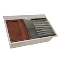 epiRock Model: RVG1325WB Ruvati 33-inch epiRock Workstation Warm White Topmount Kitchen Sink – RVG1325WB