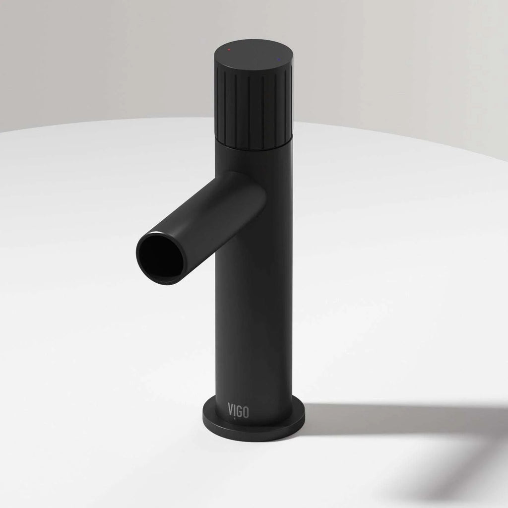 VIGO - Ashford Single Hole Bathroom Faucet In Matte Black Model# VG01052MB