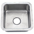 Nantucket Sinks - 16-1/2" Square Hammered Stainless Steel Undermount Bar/Prep Sink - In Matte Finish Model# SQRS-7MF