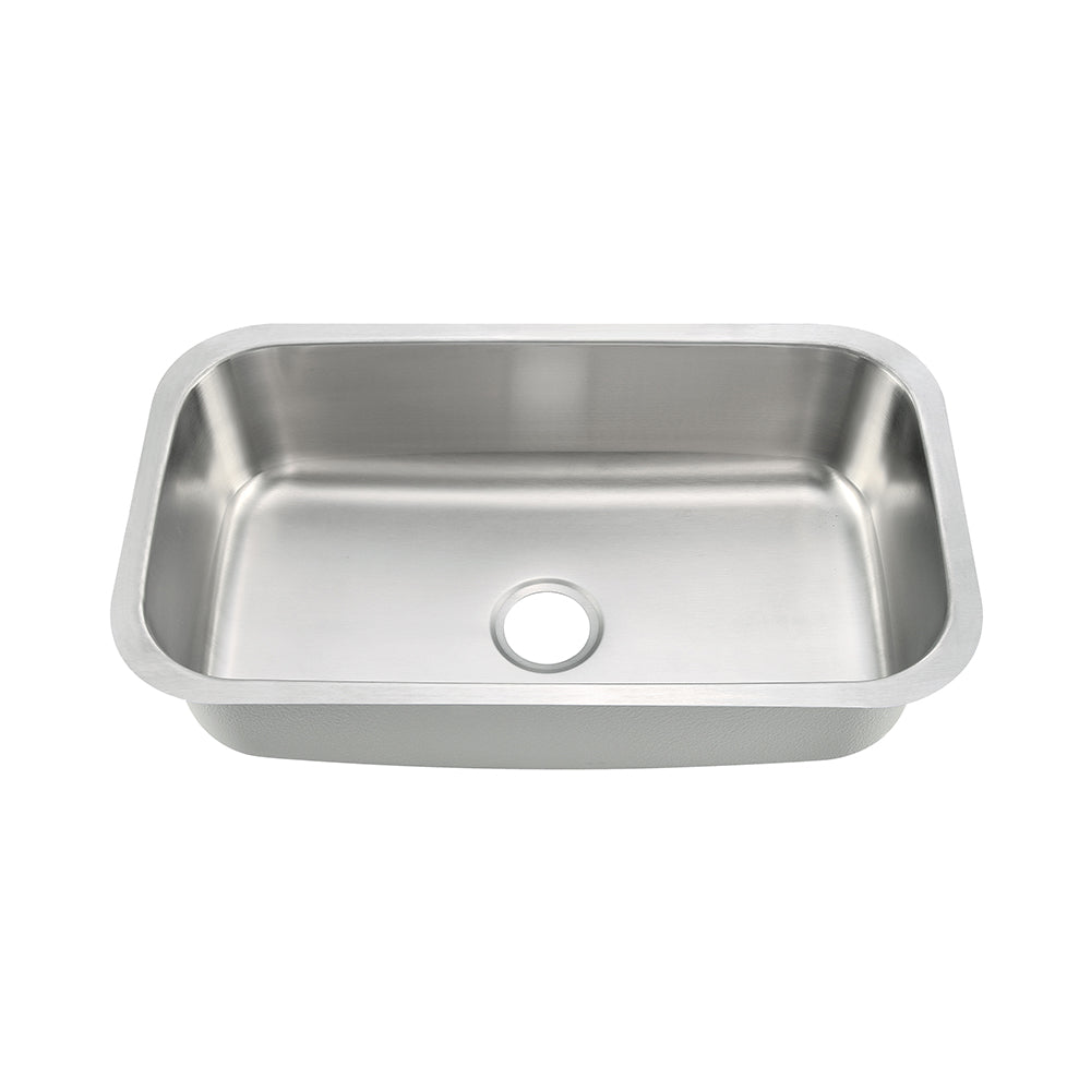 Medium Rectangular Sink Oakland Medium Size 18 Gauge 30″ Undermount Stainless Steel Single Bow ...
