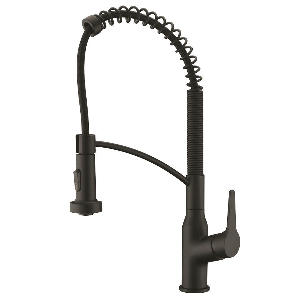 Dawn Single-Lever Spring Pull-Out Spray Faucet In Matte Black Model# AB50 3777MB