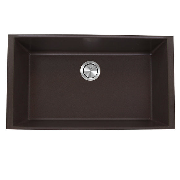 Nantucket Sinks -33" Undermount Granite Composite Sink In Brown Model# PR3320-BR-UM