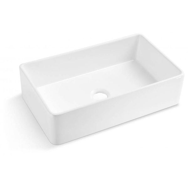Oakland 33″ Single Bowl Porcelain Apron Farm Sink in White Model # KPF3320W-CB