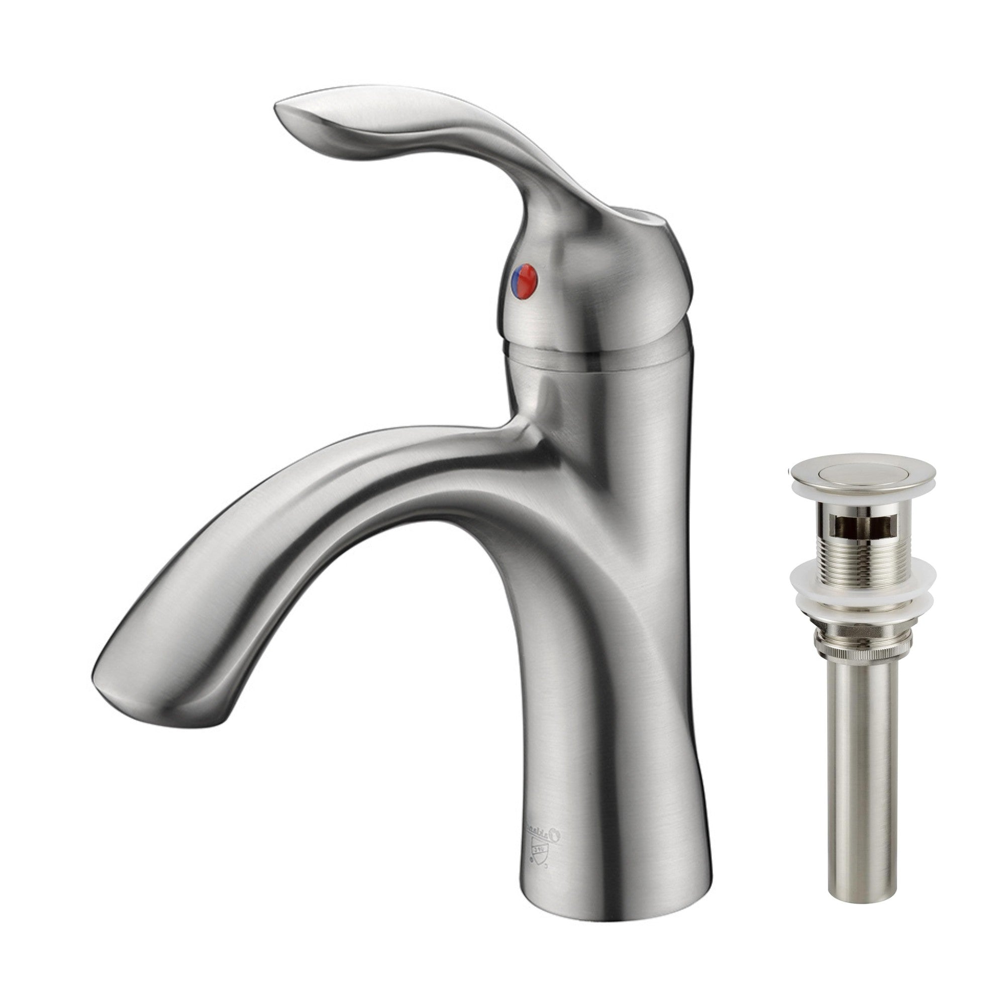 Oakland Single Handle Bathroom Sink Faucet with Pop Up Drain in Brushed Nickel Model# KSB1106BN