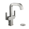 Oakland Two Handles Bathroom Sink Faucet with Pop Up Drain in Brushed Nickel Model# KSB1216BN