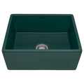 Fiamma Model: RVL2468EG Ruvati 23-inch Fireclay Farmhouse Kitchen Laundry Utility Sink Single Bowl – Emerald Green – RVL2468EG