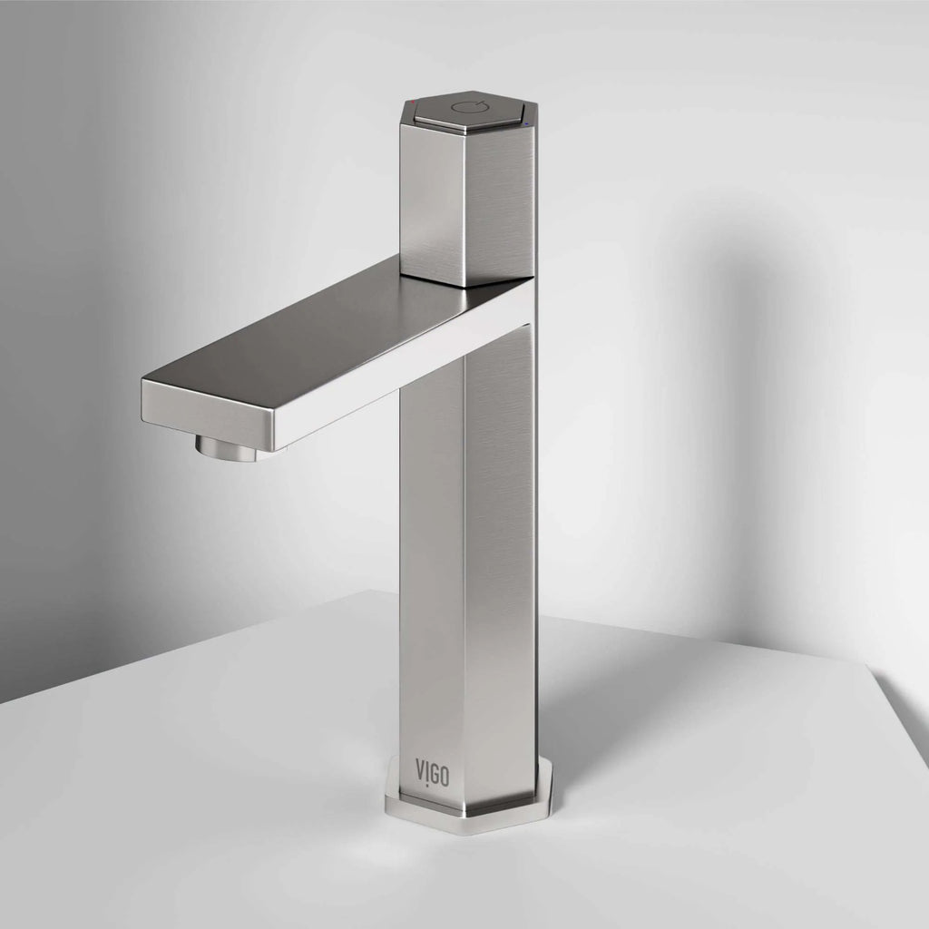 VIGO - Hart Nova Single Hole Bathroom Faucet In Brushed Nickel Model# VG01053BN