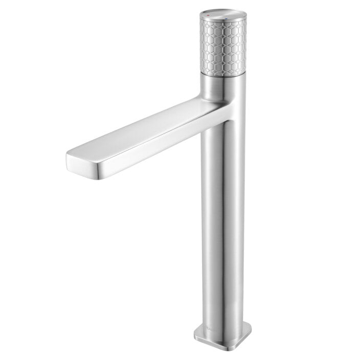 Emilio Model: RVF5134BN Ruvati Emilio Tall Vessel Single Handle Bathroom Faucet Modern Transitional in Brushed Nickel – RVF5134BN