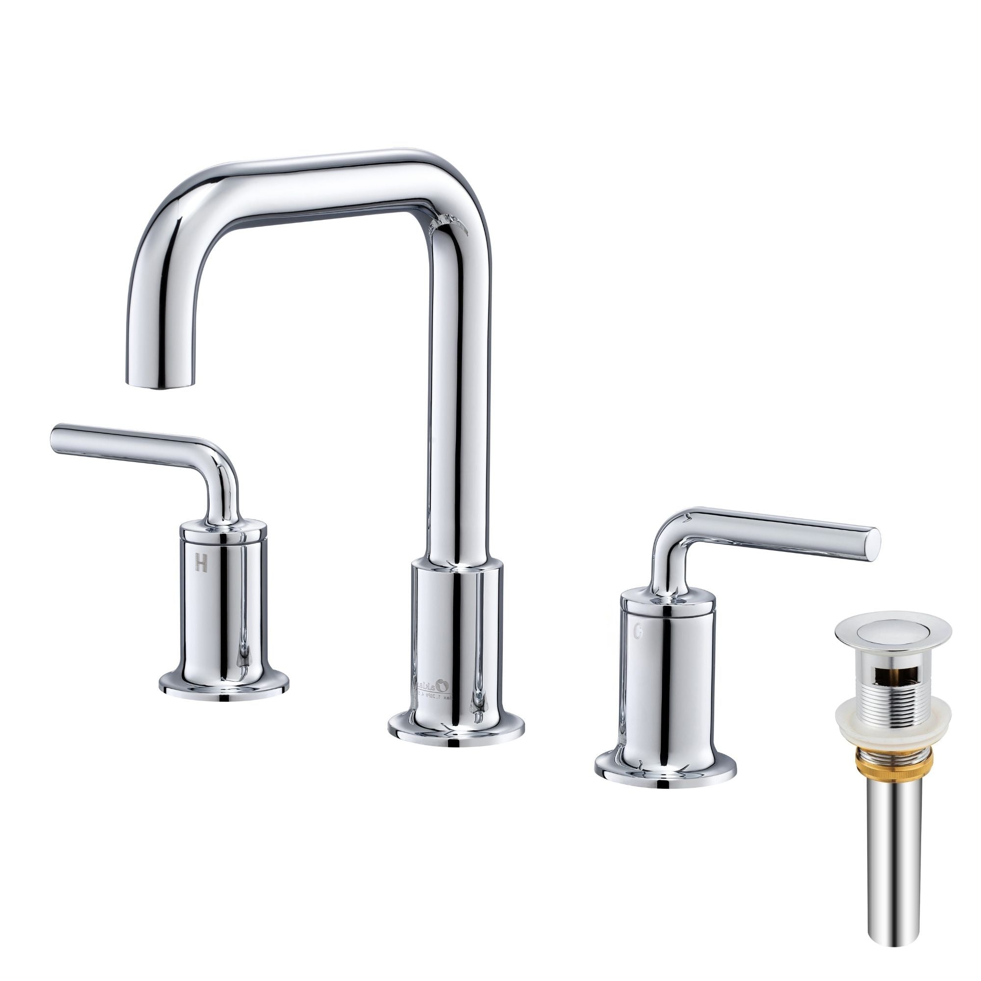 Oakland Wide Spread Bathroom Sink Faucet with Pop Up Drain in Chrome– Model #KSB8236C