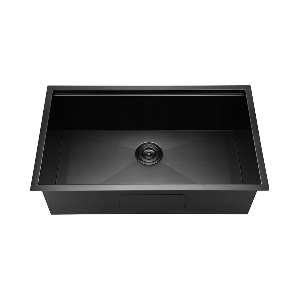 Oakland 32″ Workstation Under Mount Kitchen Sink 90 Degree Zero Radius in Matte Black Model# WSH321910MB