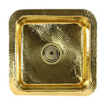 Nantucket Sink Hammered Brass Square Undermount Bar Sink Model# SQRB-7