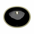 Oakland  17″ x 14″ Black Oval Undermount Ceramic Bathroom Sink with Overflow Drain – Model #LVU1714BK