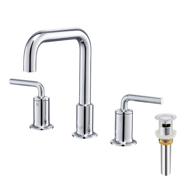Oakland Wide Spread 3 Hole Bathroom Sink Faucet with Pop Up Drain in Chrome Model# KSB8236C