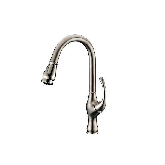 Dawn Single-Lever Pull-Out Kitchen Faucet In Brushed Nickel Model# AB08 3157BN