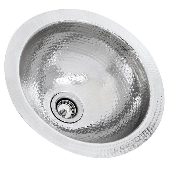 Nantucket Sinks - 13" Hand Hammered Round Stainless Steel Bar/Prep Sink Model# ROS