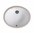 Oakland 16″ x 13″ White Oval Undermount Ceramic Bathroom Sink with Overflow Drain – Model# LVU1613W