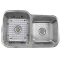 Nantucket Sinks 32" 60/40 Double Bowl Undermount Stainless Steel Kitchen Sink, 18 Gauge Model# NS6040-18