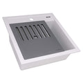 epiCube Model: RVG1620WH Ruvati 20-inch epiCube Granite Composite Quartz Workstation Drop-in Topmount Wet Bar Prep Sink Arctic White Matte – RVG1620WH