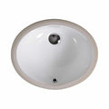 Oakland 15″ x 12″ White Oval Undermount Ceramic Bathroom Sink with Overflow Drain – Model# LVU1512W