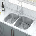 Parmi Model: RVM4315 Ruvati 32-inch Undermount 40/60 Double Bowl 16 Gauge Stainless Steel Kitchen Sink – RVM4315
