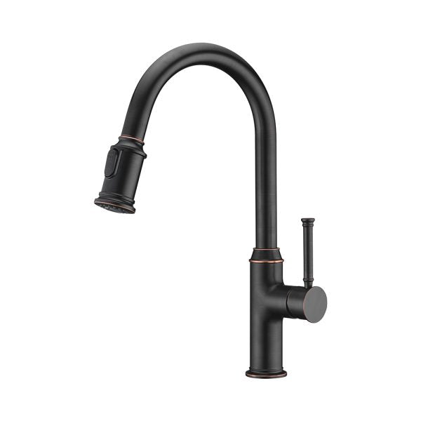 Single Handle Pull-Down 1 Hole Kitchen Faucet in Oil Rubbed Bronze Model# KSK1124RB