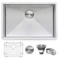 Gravena Ruvati 26-inch Undermount Stainless Steel Kitchen Sink 16 Gauge Rounded Corners Single Bowl – Model# RVH7126