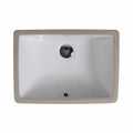 Oakland 16″ x 11″ Biscuit Rectangular Undermount Ceramic Bathroom Sink with Overflow Drain – Model# LVU1611-B