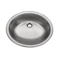 Oakland  17″ x 14″ Stainless Oval Undermount Stainless Steel Bathroom Sink with Overflow Drain – Model #LVU1714SS