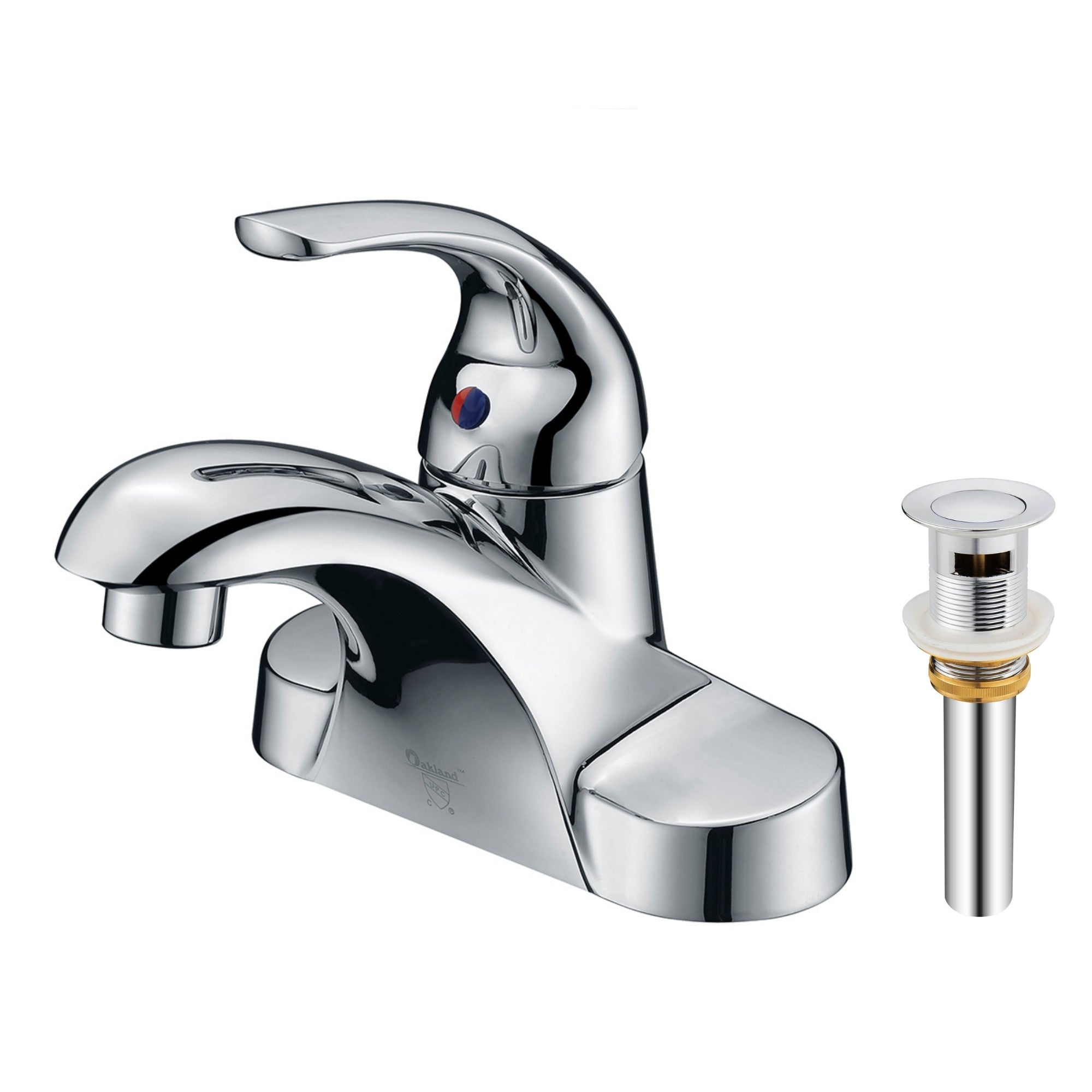 4″ Center Set Two Handles Bathroom Sink Faucet with Pop Up Drain in Chrome Model# KSB4131C